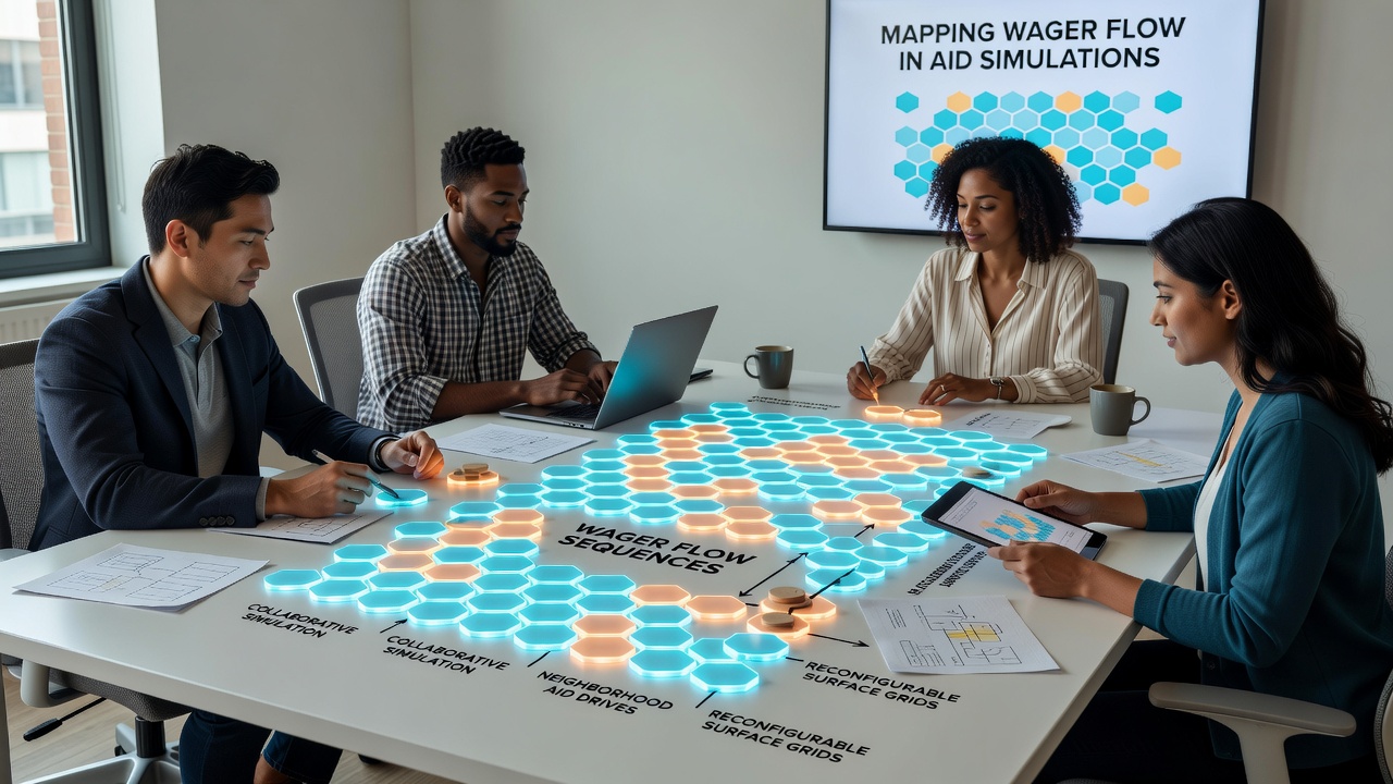 Reconfigurable surface grid setup used in community aid drive simulations